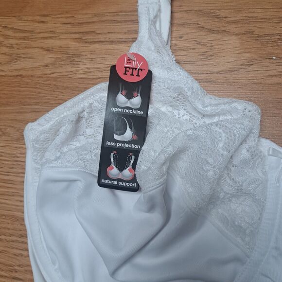 Lilyette By Bali Women's 40DDD Minimizer Bra White NWT - Picture 3 of 6